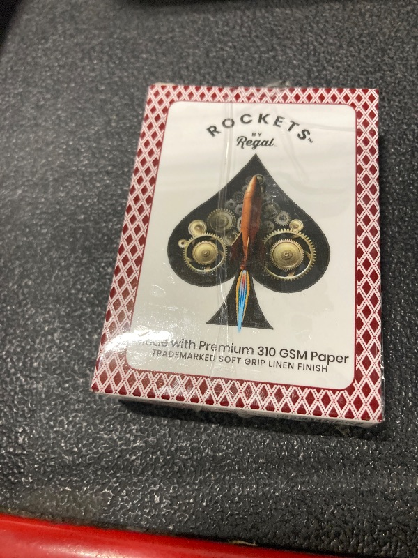 Photo 1 of ********1 DECK****Regal Games [12 Decks] Rockets Bulk Playing Cards Set for Adults & Professionals - 310 GSM Linen Finish - Poker Cards for Blackjack, Euchre, Canasta - Casino Grade, Travel & Game Night Cards
