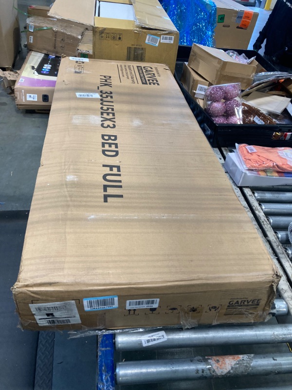 Photo 1 of ******FACTORY SEALED*****Garvee Full Size Bed Frame with Storage Drawers, Upholstered Boucle Platform Bed with Round Headboard, Heavy Duty & Noise Free, No Box Spring Needed, Beige