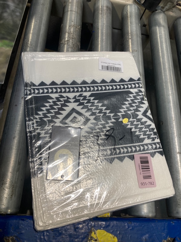 Photo 1 of Batmerry Tribal Black and White Placemats,Modern Aztec Washable Linen Table Mats for Kitchen Table Double Insulation Decor Dining Set Indoor Outdoor 12X18 in Set of 4