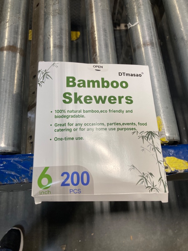 Photo 1 of 200 PCS Bamboo Skewers, 6 Inch Food Sticks for Appetizers, Fruit, Grilling Kebabs, Cocktail Picks for Drinks, Toothpicks Natural, Kitchen Gadget