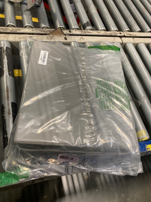 Photo 1 of ***CORRECT ITEM****Toddler Booster Seat for Dining Table, PU Washable Double Safe Straps Non-Slip Bottom Booster Seat Dining Toddler, Portable Travel Increasing Cushion (Grey)