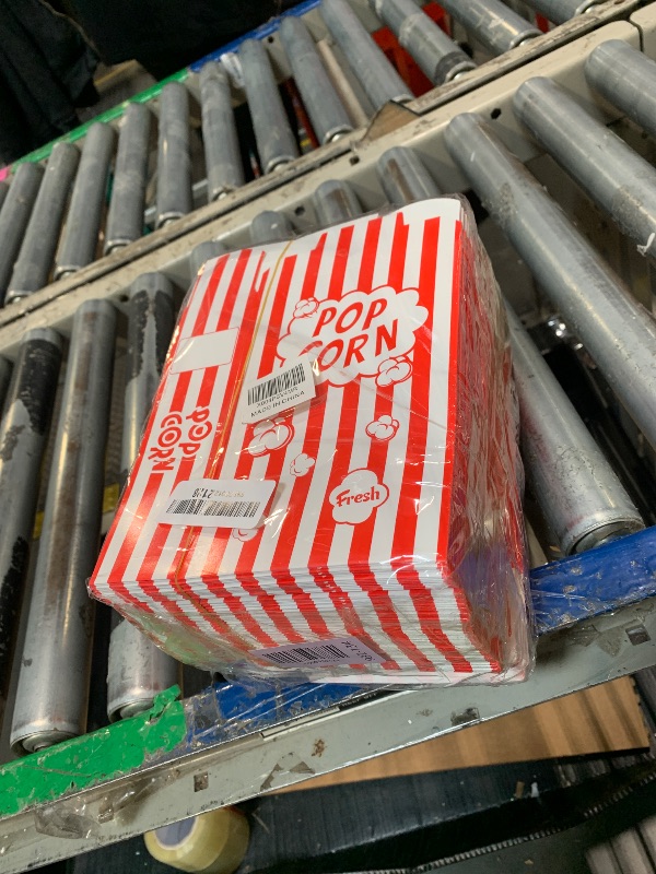 Photo 1 of 100 Pack Popcorn Boxes for Party 1.25 oz Pop Corners Bags Individual Servings Close-Top Paper Popcorn Containers Movie Theater Night Birthday Christmas
