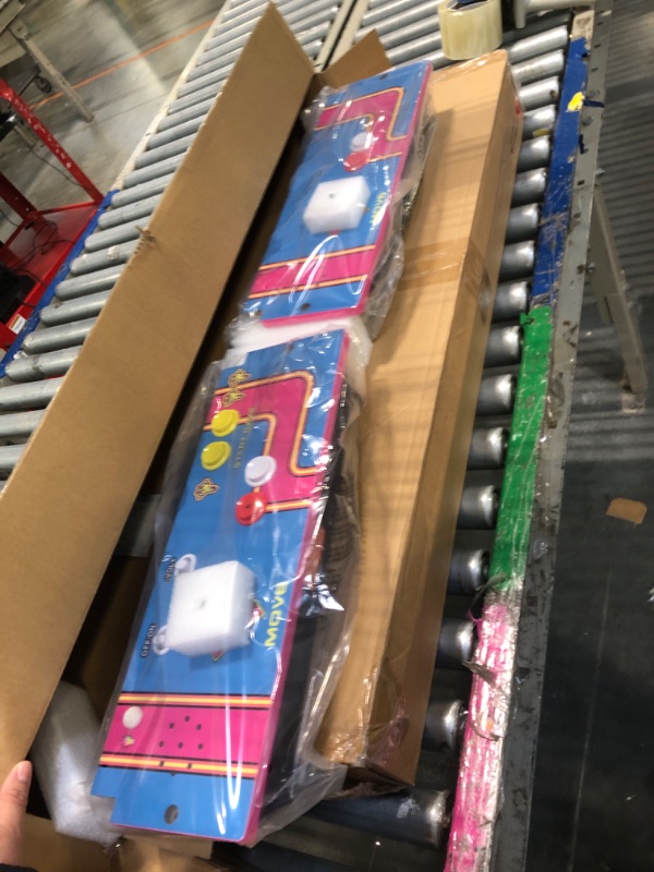 Photo 1 of ******FACTORY SEALED****Arcade1Up Ms.PAC-Man Head-to-Head Arcade Machine – Retro Home Arcade Table with 12 Classic Games, Light-Up Control Deck & Real-Feel Joysticks