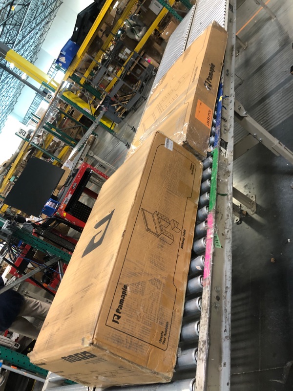 Photo 1 of ***SET OF 2 BOXES****Pamapic Glass Top Vanity Desk with Mirror and Lights, 11 Drawers Makeup Vanity with Charging Station and Chair, Golden Handles Dressing Table, 3 Lighting Modes Makeup Table, White