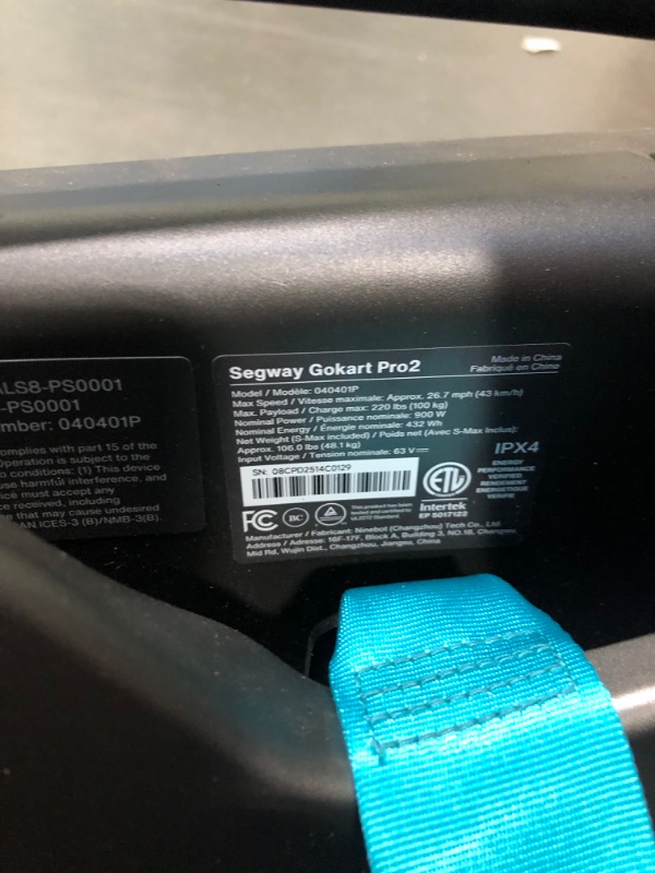 Photo 1 of ***DOSENT  HAVE CHARGER BUT WORKS***Segway Ninebot Gokart Pro and Gokart Pro 2, Electric Go Kart with Enhanced Safety Features, High-Speed Racing and Immersive Gaming Combo, Ultimate Drift Experience for Ages 14+, Up to 15.5 Miles