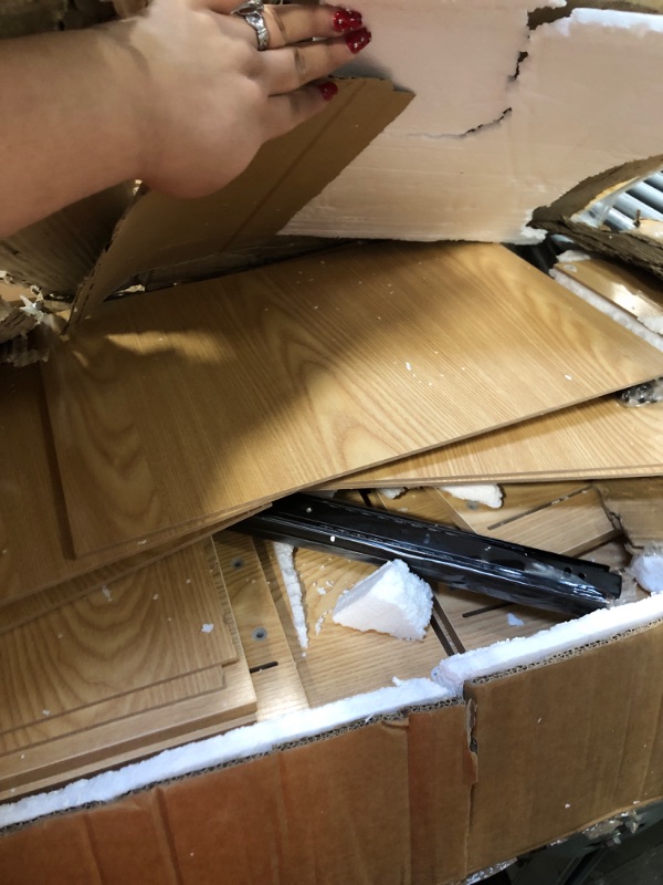 Photo 1 of    ******(HAS BEN USED!!!!!Chrangmay 9 Drawer Dresser,63" Wide Mid Century Modern Chest of Drawers,Wooden Bedroom Drawer Dresser with 9 Storage Drawers for Bedroom, Living Room,with Anti-Tipping Device,Natural