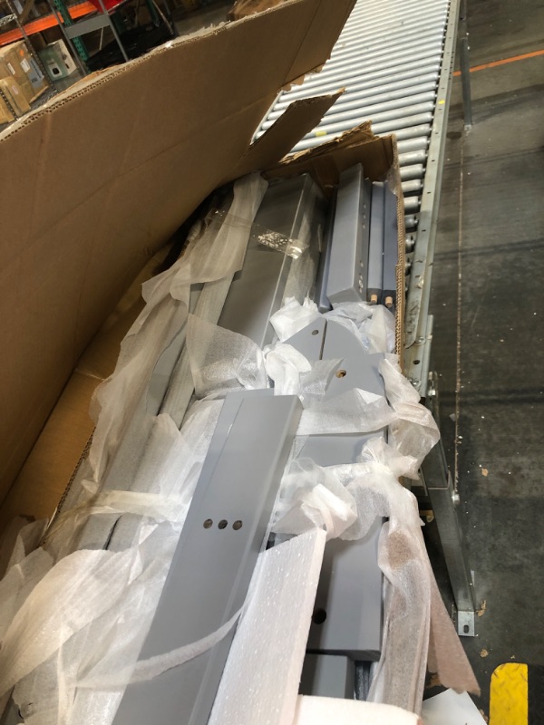 Photo 1 of ***TENT NOT INSIDE****JACKPOT! Castle Low Loft Bed with Slide, Blue and White Tent and Tower, Twin, Gray