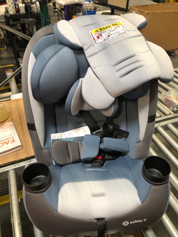 Photo 1 of Safety 1st Grow and Go All-in-One Slim Convertible Car Seat, Rear Facing, 5-40 lbs, Forward Facing (30–65 lbs), High Back Booster Seat 40-100 pounds, Alaskan Blue