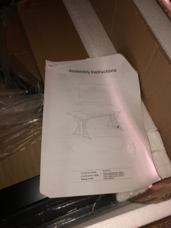 Photo 1 of *PARTIAL SET sheck clerk comments *
*Tribesigns 70.8-Inch Executive Desk, Large Computer Office Desk Workstation, Modern Simple Style Laptop Desk Study Writing Table Business Furniture for Home Office (Brown/Black, 70.8 Inch)