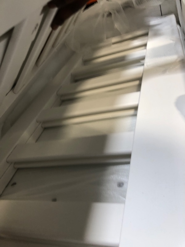 Photo 1 of ***NO NAILS OR ISRUCTIONS ***USED FOR PARTS***KTATK Twin Over Twin House Bunk Bed with Convertible Slide and Storage Staircase,Bedroom Multifunctional Wood Bed Frame w/Full-Length Guardrails,for Kid Boy Girl,White