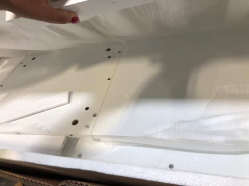 Photo 1 of ***NO NAILS OR ISRUCTIONS ***USED FOR PARTS***KTATK Twin Over Twin House Bunk Bed with Convertible Slide and Storage Staircase,Bedroom Multifunctional Wood Bed Frame w/Full-Length Guardrails,for Kid Boy Girl,White