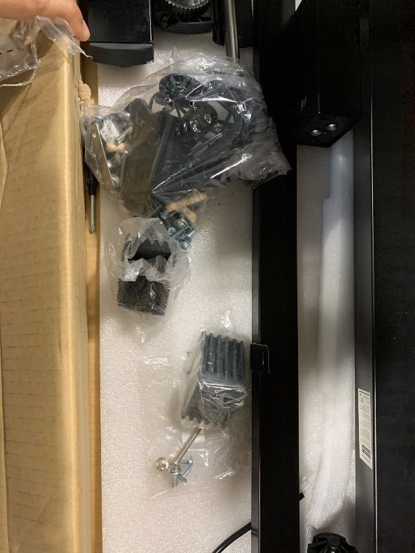 Photo 1 of ****** MISSING PARTS******CAN BE USED FOR PARTS***Sweetcrispy Electric Standing Desk Adjustable Height, 48x24 Inch Sit Stand Up Home Office Desks Computer Workstation PC Work Table with 3 Memory Preset Splice Wood Board Metal Frame, Black