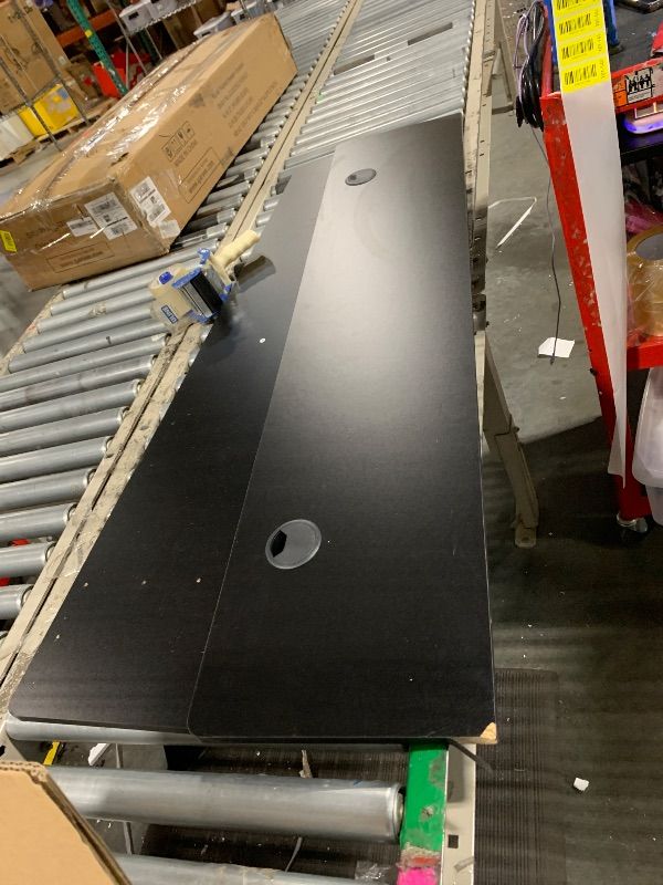 Photo 1 of ****** MISSING PARTS******CAN BE USED FOR PARTS***Sweetcrispy Electric Standing Desk Adjustable Height, 48x24 Inch Sit Stand Up Home Office Desks Computer Workstation PC Work Table with 3 Memory Preset Splice Wood Board Metal Frame, Black