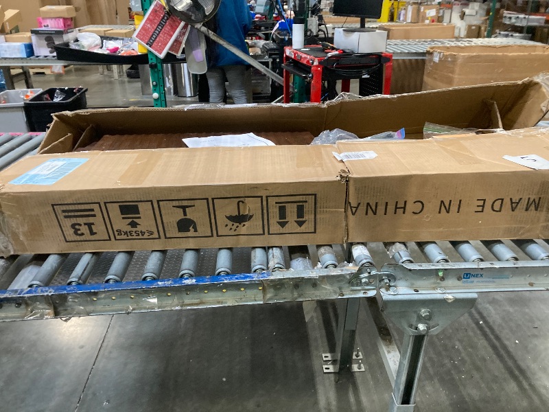 Photo 1 of **HAS BEEN USED** PICECES MAY BE MISSING*** CAN BE USED FOR PARTS *****DWVO Fluted 6 Drawer Dressers, 47.5" Wide Modern Chest of Drawers, Wooden Dresser with Metal Handle, Versatile TV Stand Cabinet Table for Bedroom, Closet, Living Room, Hallway, Walnut