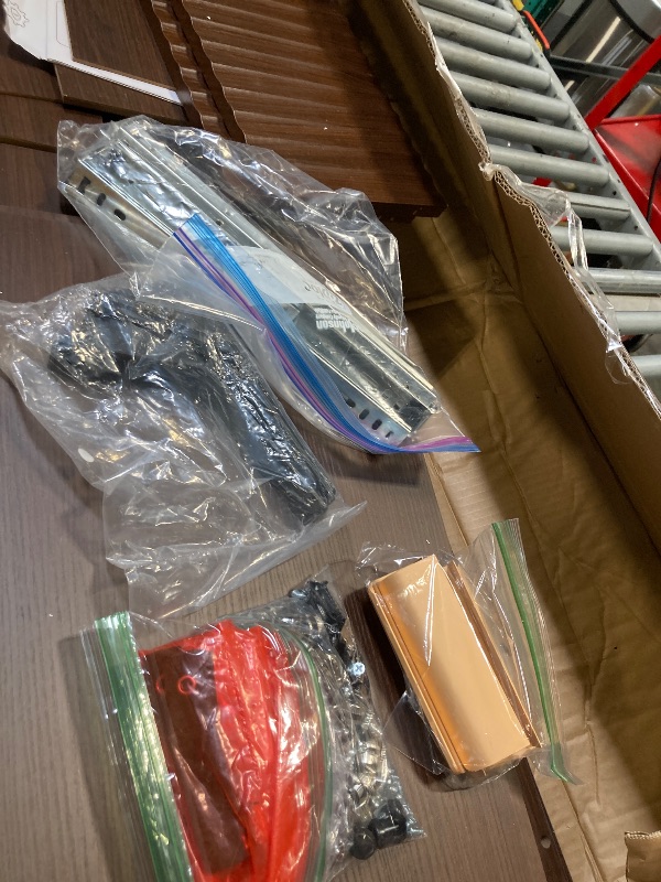 Photo 1 of **HAS BEEN USED** PICECES MAY BE MISSING*** CAN BE USED FOR PARTS *****DWVO Fluted 6 Drawer Dressers, 47.5" Wide Modern Chest of Drawers, Wooden Dresser with Metal Handle, Versatile TV Stand Cabinet Table for Bedroom, Closet, Living Room, Hallway, Walnut