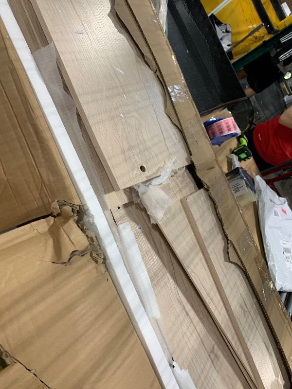 Photo 1 of ***CRACKED MISSING SCREWS****GarveeHome Dresser for Bedroom, 6 Drawer Dresser with LED Lights and Charging Station, Wide Chest of 6 Drawers with Open Space, Modern Large Capacity Storage Cabinet, Living Room, Hallway, Oak