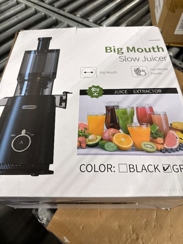 Photo 1 of ** DIRTY**ECOSELF Cold Press Juicer - Wide Mouth Feed Chute with Self Feeding Design - Slow Masticating Juicer for Vegetables and Fruits - Juice Extractor Machine High Juice Yield - Easy to Clean & Assemble