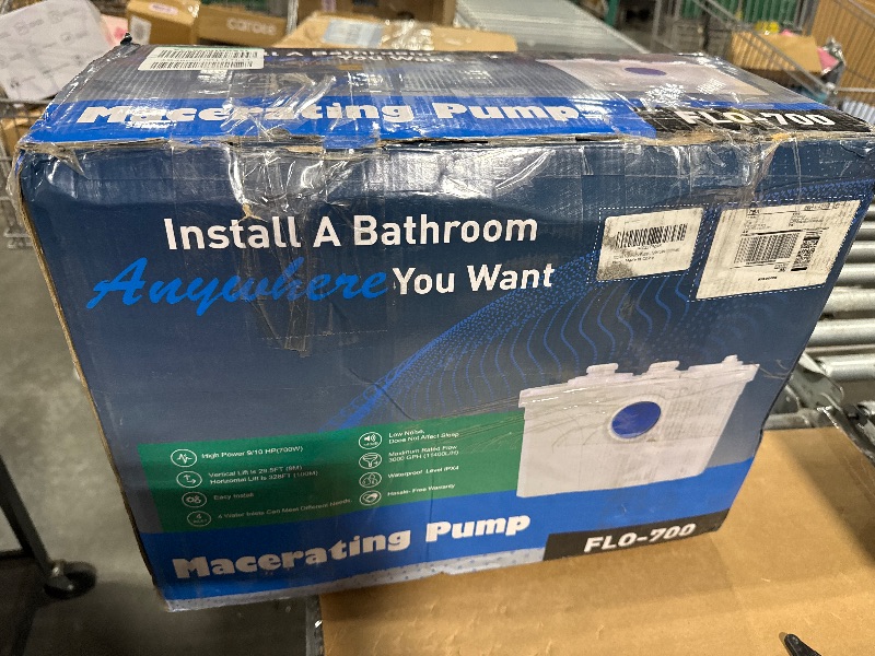 Photo 1 of ** DIRTY***700Pro Macerator Pump, Up to 29.5 ft, Upflush Toilet Pump with 4 Water Inlets for Sewerage Pump Domestic Waste Water Bathroom Toilet Sink (700Watt)