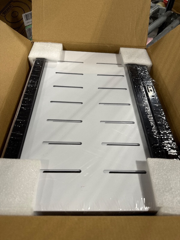 Photo 1 of ** FACTORY SEALED**Seinloes 2Pack Expandable Pull Out Cabinet Organizer 21"Deep With Raising Pad for Framed Cabinets, Upgrade 3 Slide Rails Slide Out Drawers, Roll Out Shelves Adhesive,Adjustable Width 12.05"-20.4"White