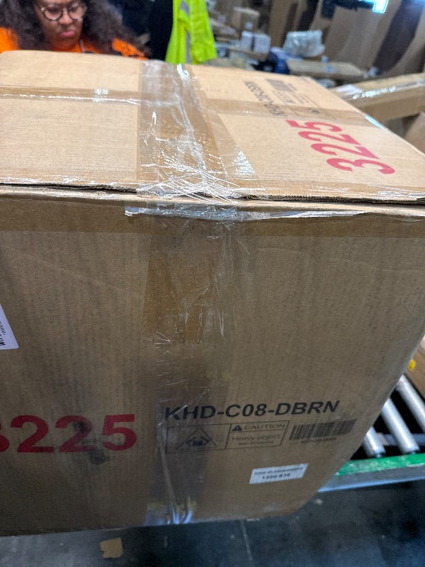 Photo 1 of ** MISSING 2**VECELO Bar Stools Set of 4, Adjustable Barstools, Counter Height Stools with Back and Arm, Kitchen Island Stools, Swivel PU Chairs for Pub, Dining Room, Industrial Style, Brown