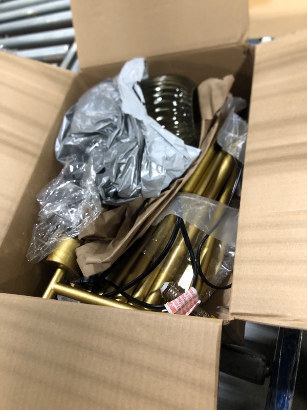 Photo 1 of ?Upgraded? Dimmable Glass Floor Lamp for Living Room, Modern Gold Standing Lamp with Green Ribbed Glass Lampshade & Knob Dimmer, Arc Tall Lamp for Bedroom Office Reading Room, 2700K Led Bulb Included