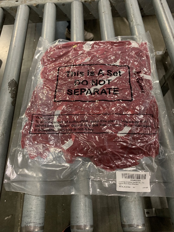 Photo 1 of 1031pcs Burgundy Mesh Bow with Tinsel Icicles for Christmas Tree Decoration Burgundy Organza Tree Topper Mesh Bow for Home Wedding Holiday Decor