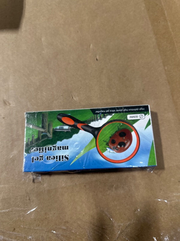 Photo 1 of  10X Magnifying Glass Handheld Shatterproof Reading Magnifier for Seniors and Kids, 50mm Colored Magnifying Lens with Non Slip Rubber for Observation Exploration Science 