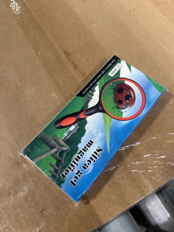 Photo 1 of  10X Magnifying Glass Handheld Shatterproof Reading Magnifier for Seniors and Kids, 50mm Colored Magnifying Lens with Non Slip Rubber for Observation Exploration Science 