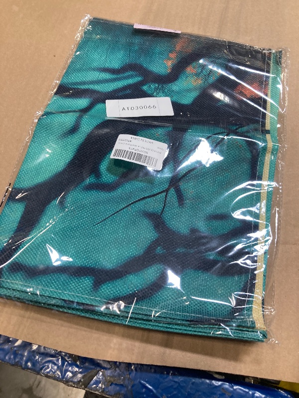 Photo 1 of ANNA QUEEN Halloween Table Runner 13x72 Inch, Witch Flying on Broom, Bats, Full Moon & Pumpkin Design, Spooky Table Decoration for Halloween Party, Dining Table, Fireplace, and Home Decor