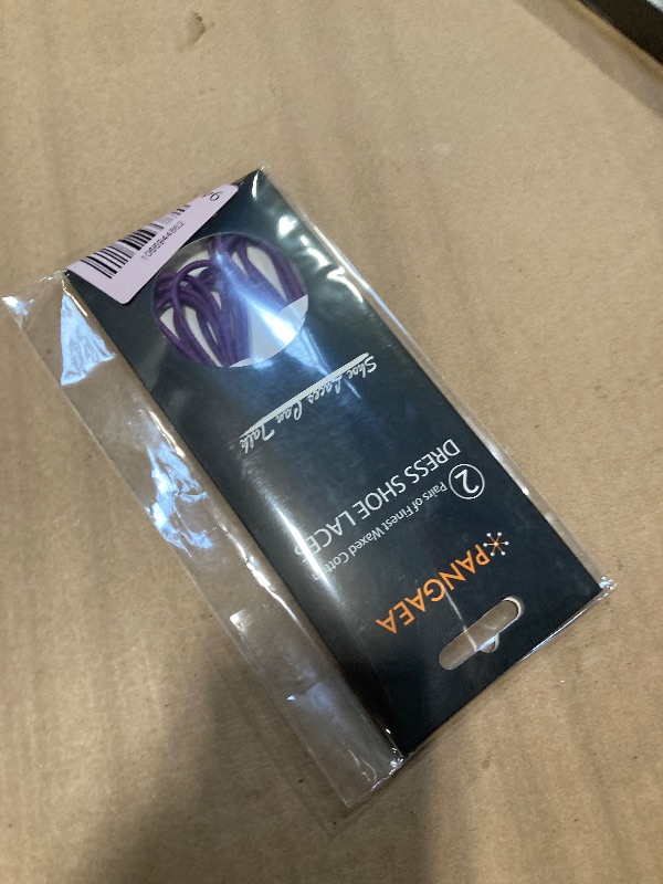 Photo 1 of [4 Laces] 2-Pair Pack Waxed Round Oxford Shoe Laces for Dress Shoes Chukka 3/32Inch Thin(#20 Voilet,26in (66cm))