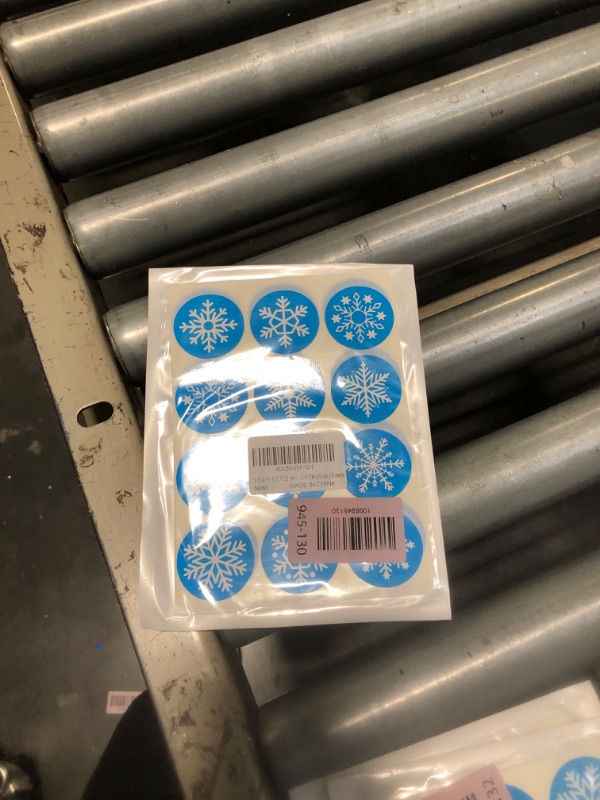 Photo 1 of 1.5 inch 120 PCS Snowflakes Merry Christmas Stickers Labels Adhesive Decorative Envelope Seals Stickers for Cards Envelopes Boxes