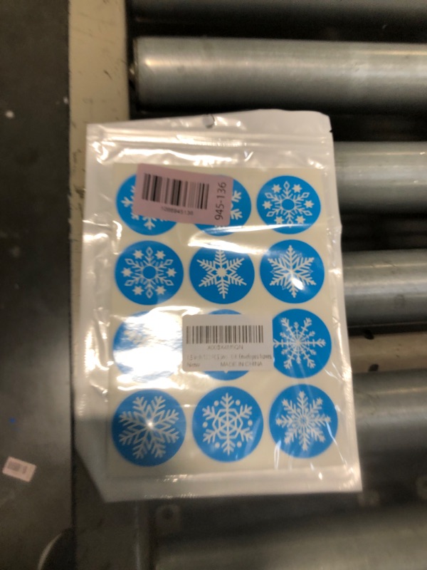 Photo 1 of 1.5 inch 120 PCS Snowflakes Merry Christmas Stickers Labels Adhesive Decorative Envelope Seals Stickers for Cards Envelopes Boxes