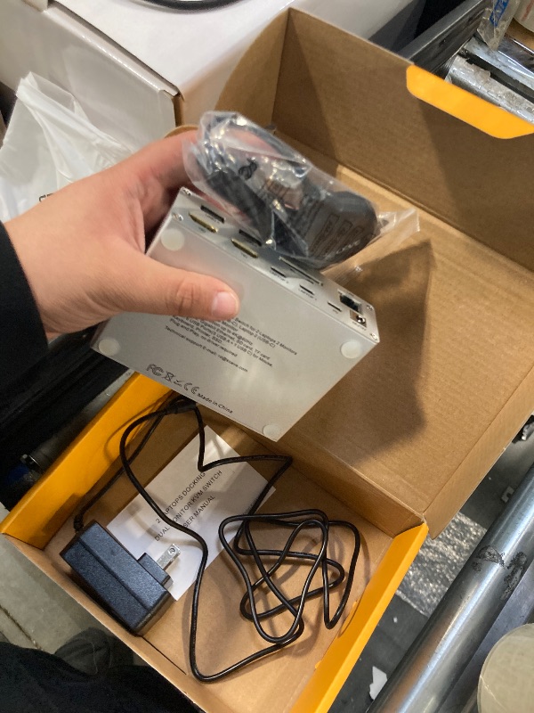 Photo 1 of *****COMES WITH ONE NOT 2***KCEVE 15-in-1 USB C Docking Station KVM Switch, USB 3.0 KVM Switch 2 Laptops 2 Monitors 4K@60Hz, 2 USB-C MST Port, Dual HDMI Out, 80W PD, 5Gbps, Gigabit Ethernet, TF/SD Card, Wired Remote