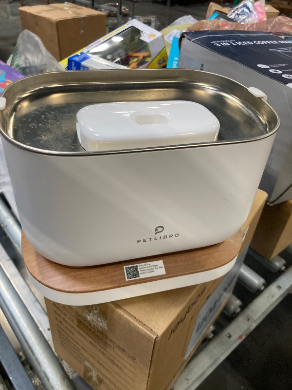 Photo 1 of **HAS BEEN USED HAS WATER SPOTS***PETLIBRO App-Controlled Cat Water Fountain, Pet Water Fountain with Stainless Steel Tray, Water Fountains for Cats Indoor with Drinking Monitoring, Cat Fountains for Drinking with 2 Wireless Pumps