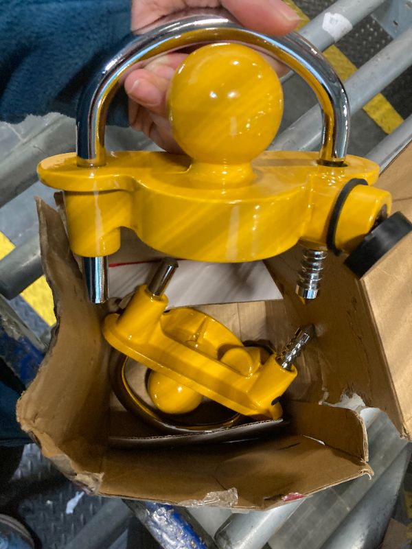 Photo 1 of ***MISSING KEY*** Turnart Trailer Hitch Lock Keyed Alike, Trailer Lock Set, 2 Pack,Hitch Lock, Trailer Coupler Lock, Trailer Tongue Lock, Adjustable, Heavy-Duty Steel, Universal Size Fits 1-7/8", 2", 2-5/16" Couplers