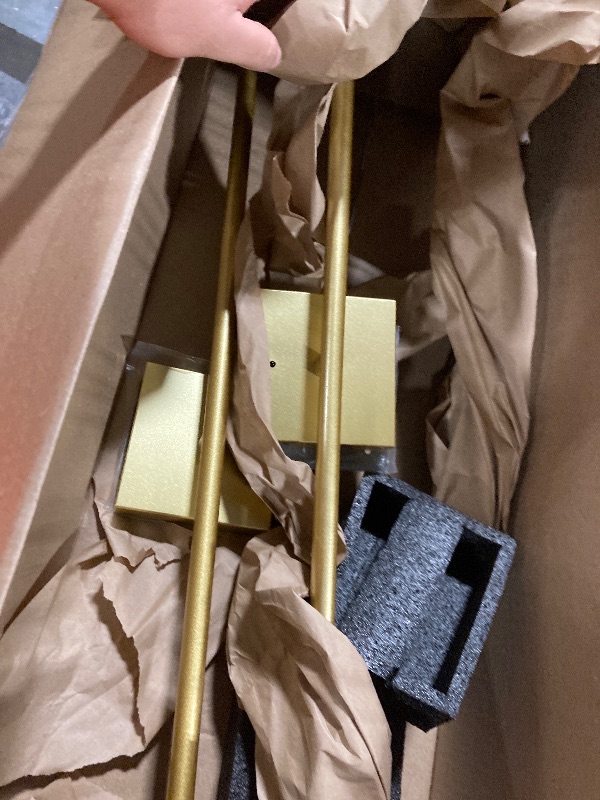 Photo 1 of ***GOLDD NOT BLACK***Easy Install Peel and Stick on Battery Operated Wall Sconces Set of 2 Rechargeable, Magnetic Linear Wall Sconce Wireless Long Picture Vanity Wall Light for Living Room Bedroom (2 Pack, 28.3'', Black)