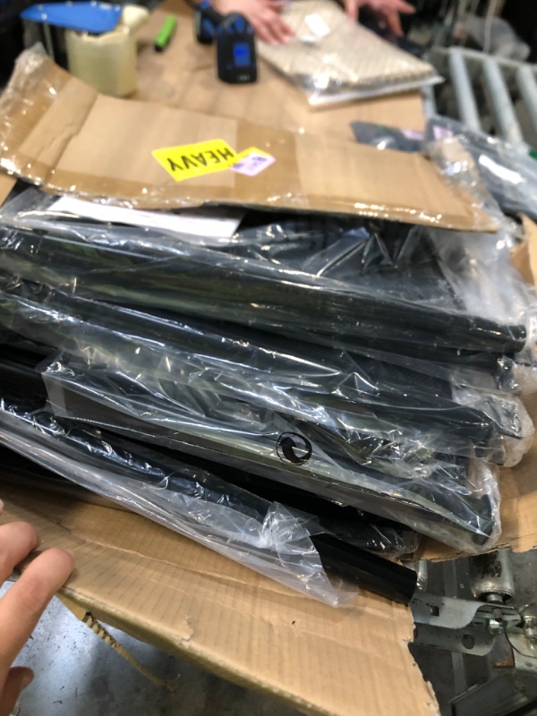 Photo 1 of *MISSING PARTS UNKNOWN*
Ekisemio Clothes Rack Heavy Duty Load 450 LBS, 44 Inch Double Rod Rolling Clothing Rack for Hanging Clothes, Metal Garment Rack with Shelves, Wardrobe Rack Portable Closet, Black