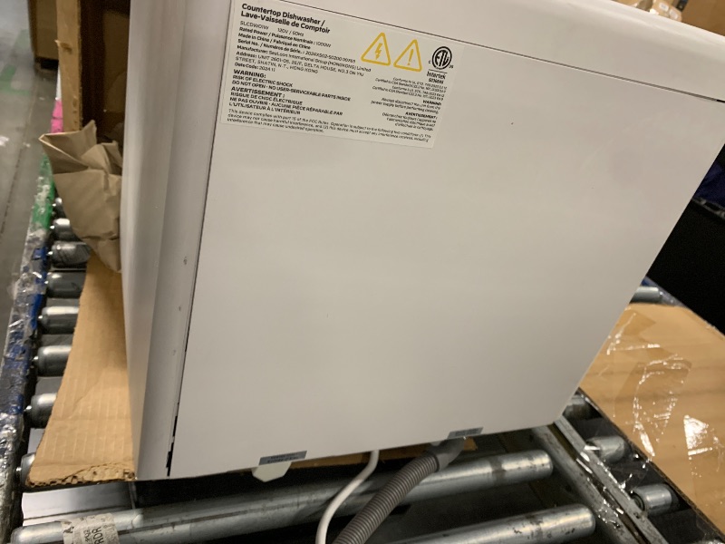 Photo 1 of **IT IS NOT PROPERLY ASSEMBLED AT THE BACK , AND IT IS BIT DIRTY.***
 Silonn Portable Countertop Dishwasher, 5L Tank No Plumbing Needed 7 Wash Prog 360° Spray, 4-Place Settings Dishwasher Auto Dry for Apartments RVs Dorms