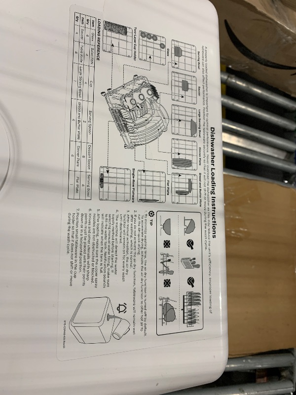 Photo 1 of **IT IS NOT PROPERLY ASSEMBLED AT THE BACK , AND IT IS BIT DIRTY.***
 Silonn Portable Countertop Dishwasher, 5L Tank No Plumbing Needed 7 Wash Prog 360° Spray, 4-Place Settings Dishwasher Auto Dry for Apartments RVs Dorms