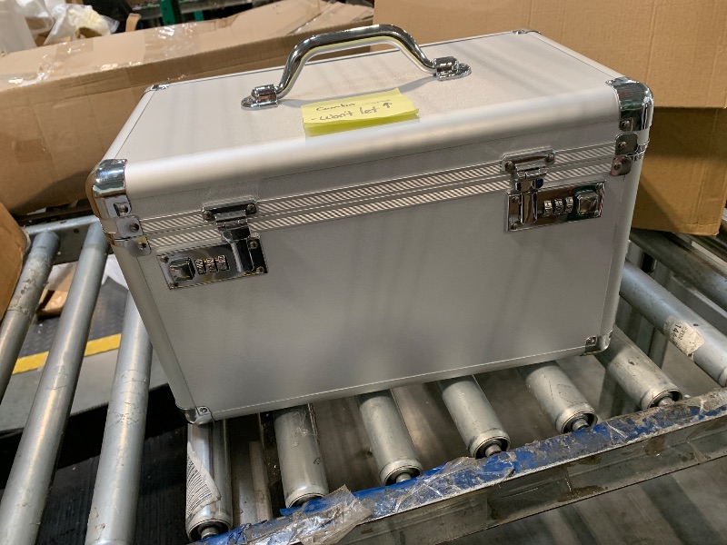 Photo 1 of *****THE NUMBERS ON THE PAPER ARE THE SECURITY CODE.***
LOCKCURX Large Lock Box - Security Combination Lock Box, Locking Storage Case for Personal Items and Medicine, Childproof Lockable Lockbox for Home/Office/School, 15.1x9.4x8.7 Inch, Silver