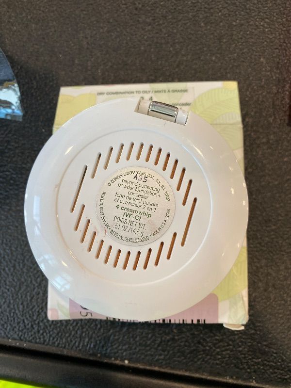 Photo 1 of *MINOR DAMAGE - USED*
Clinique Beyond Perfecting Powder Lightweight Full Coverage Foundation + Concealer For Dry Combination to Oily Skin Types, Cream Whip, 0.51 Ounce