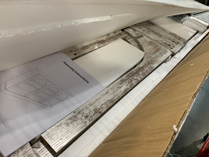 Photo 1 of LITTLE TREE 63" Modern Console Sofa Table with 3-Tier Storage, Wooden Rectangular Foyer Table, for Entrance, Hallway, Living Room, Retro White