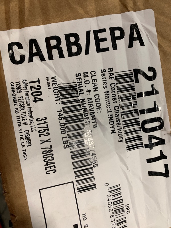 Photo 1 of ****CHAISE ONLY, SINGLE SECTION/ PARTIAL SET**** Lindyn Ivory 4-Piece Sectional
