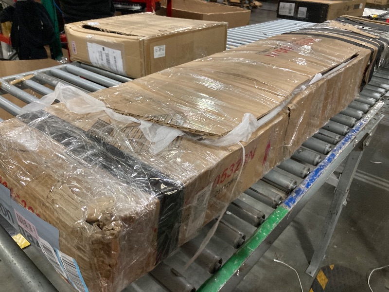 Photo 1 of ***LIKELY MISSING HARDWARE*** Merax Solid Wood Queen Bed Frame Slat Headboard Design with Concealed Side 3 Layers Storage Shelves, Casual Farmhouse Style Platform Bed, No Box Spring Needed