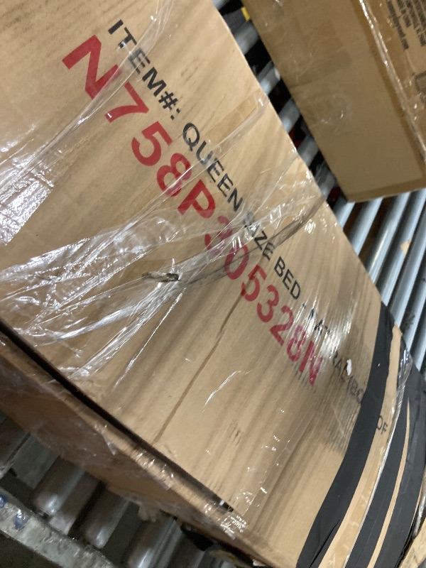 Photo 1 of ***LIKELY MISSING HARDWARE*** Merax Solid Wood Queen Bed Frame Slat Headboard Design with Concealed Side 3 Layers Storage Shelves, Casual Farmhouse Style Platform Bed, No Box Spring Needed