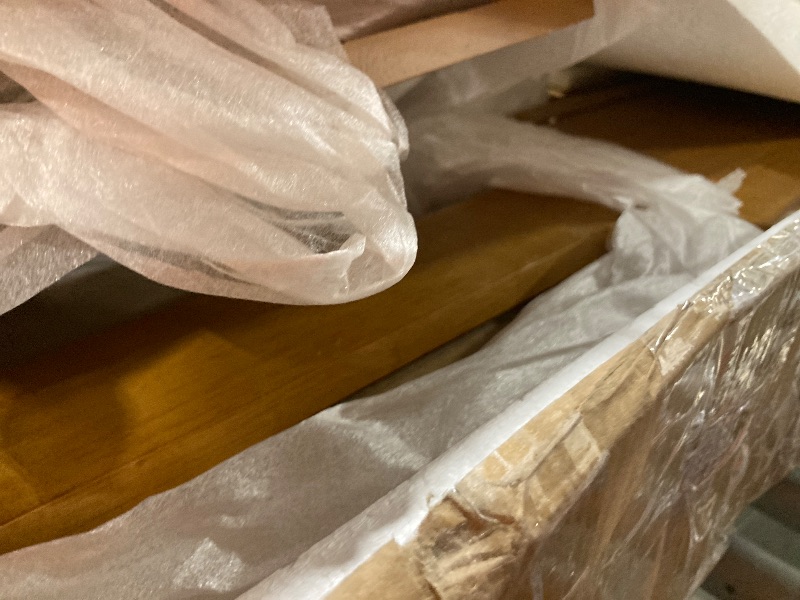 Photo 1 of ***LIKELY MISSING HARDWARE*** Merax Solid Wood Queen Bed Frame Slat Headboard Design with Concealed Side 3 Layers Storage Shelves, Casual Farmhouse Style Platform Bed, No Box Spring Needed