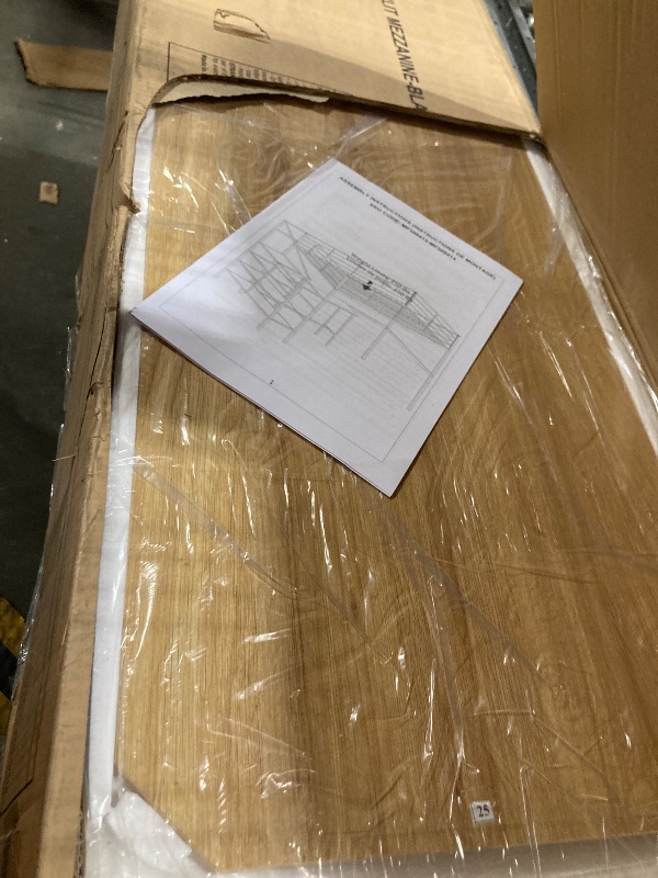 Photo 1 of ***PARTIAL SET, BOX 2/2 ONLY*** Ball & Cast Full Size Loft Bed with Desk & Lateral Storage Ladder,Heavy Duty Metal Bedframe W/Safety Guard,Easy Assembly,Space Saving,Modern Bedroom Furniture for Boys Girls Teens Adult,White