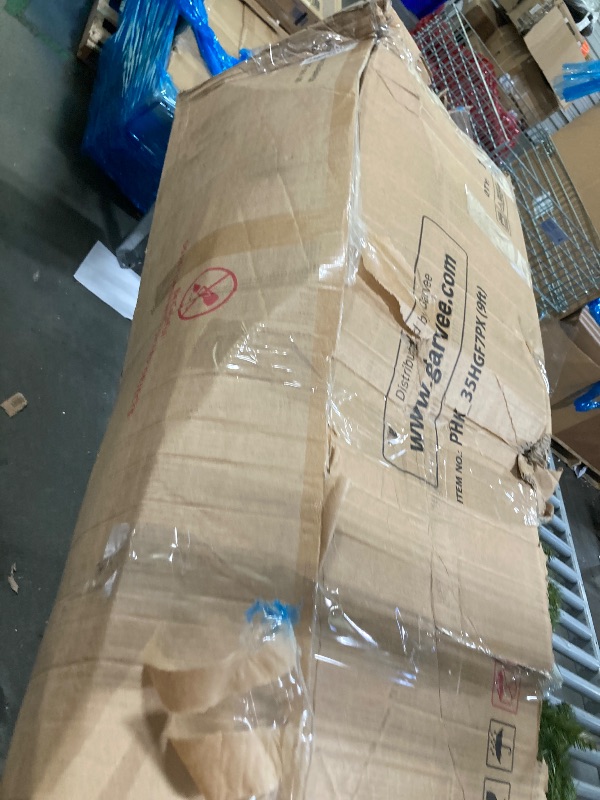 Photo 1 of ****9ft Pre- Snow Flocked Artificial Full Christmas Tree with Warm Lights, Artificial Christmas Tree Full Prelighted Xmas Tree with 1800 Branch Tips, 900 Warm Lights & Foldable Stand, Green White