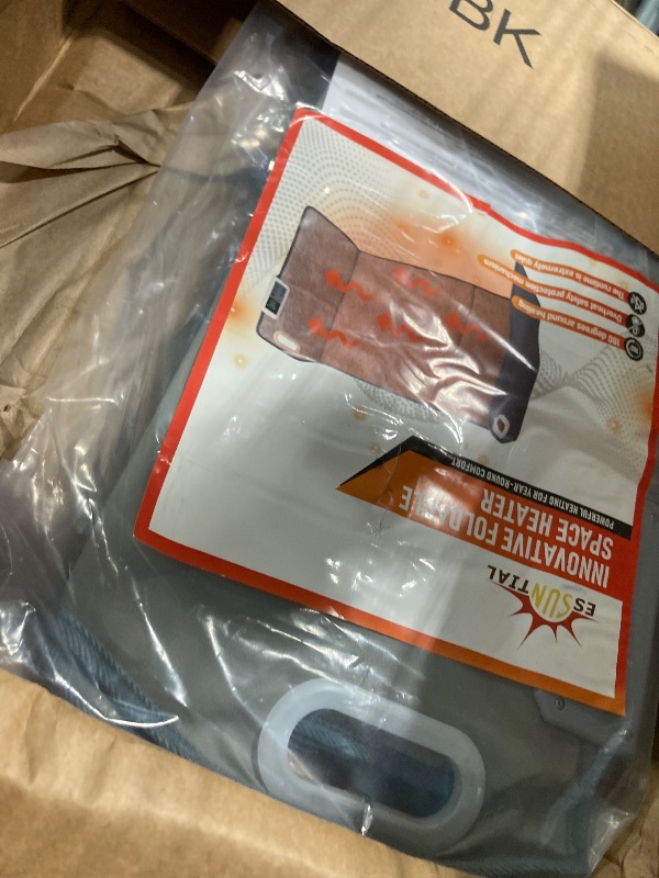 Photo 1 of ESSUNTIAL Portable Space Heater for Office & Home, Foldable, Quiet Floor Foot Warmer Under Desk, Personal Electric Panel Space Heater with Thermostat & Timer, Auto Shut Off