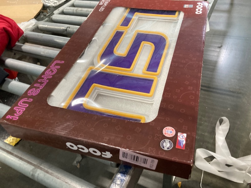 Photo 1 of **DAMAGED**
FOCO LSU Tigers NCAA Team Logo LED Neon Sign, 15x12 Inches, Modern Style, Yellow Color, Rectangular Shape, Wall Mount, Officially Licensed